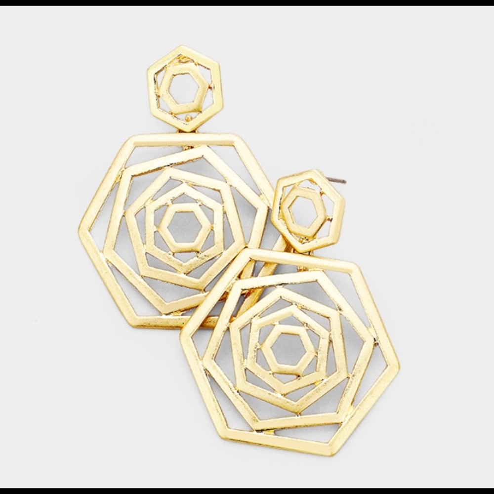 Gold Rose Earrings